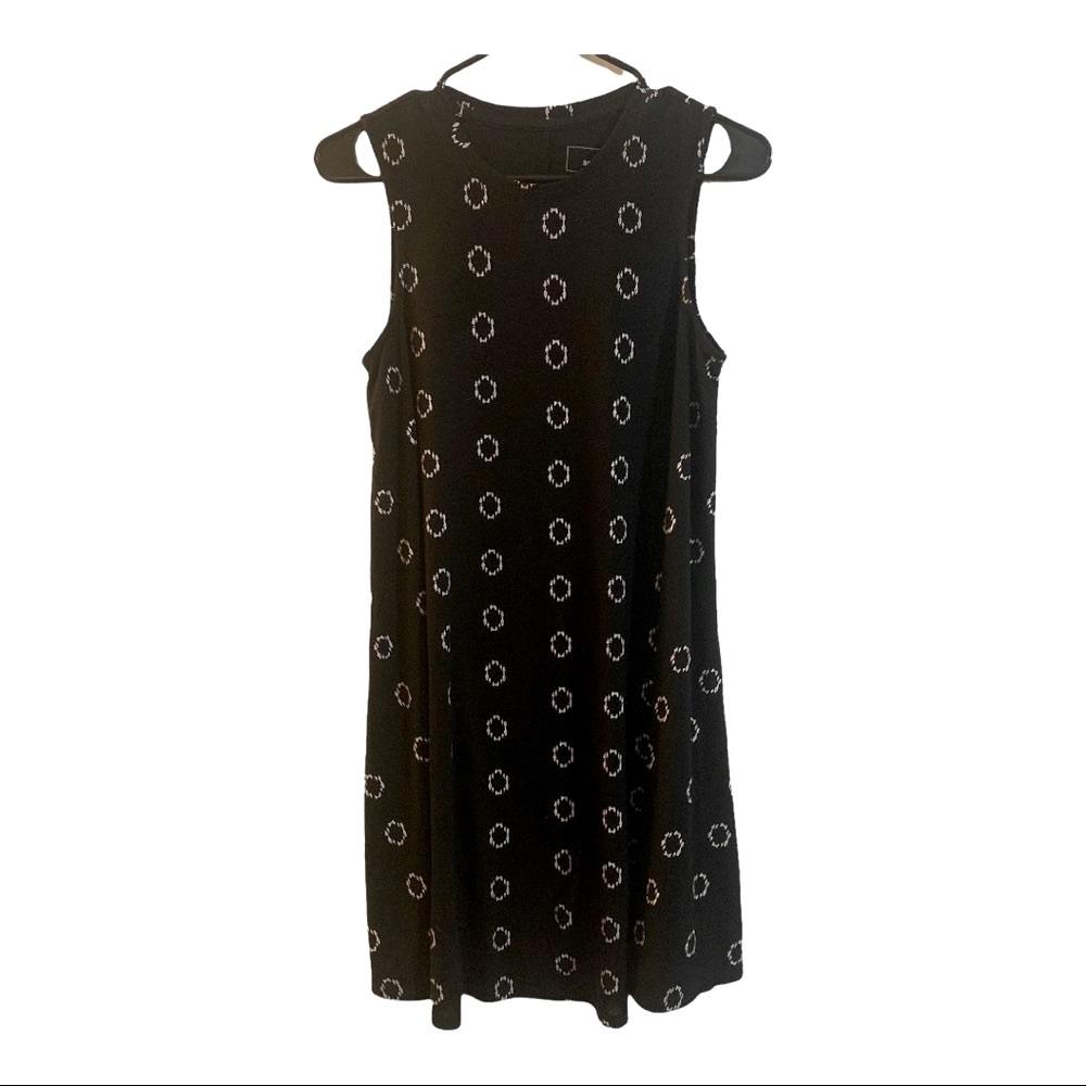 Sonoma Black Print Midi Dress S